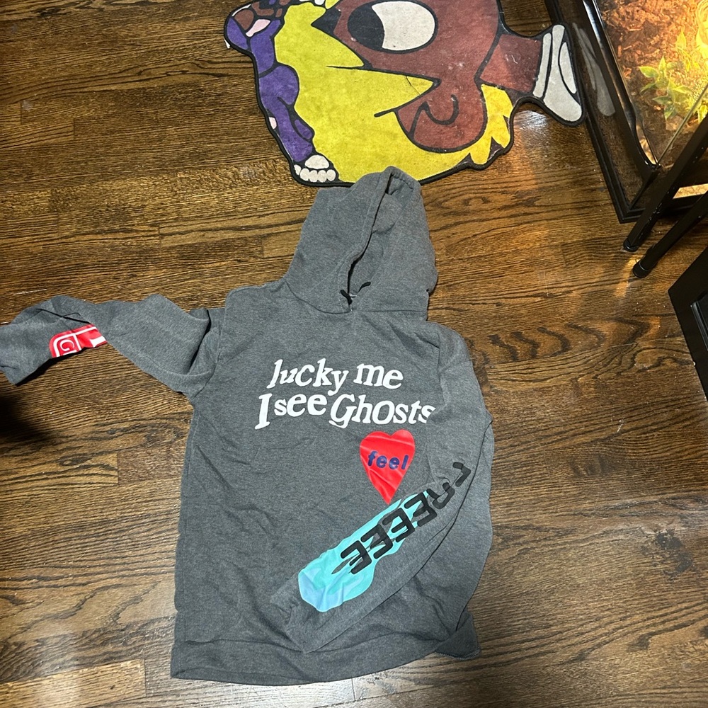 Gray Hoodie with Graphic Text